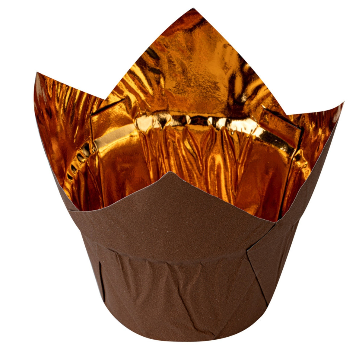 Cups, Baking, Panificio 3.90 Ounce, Foil Paper, Brown, Tulip,50 - 1 COUNT