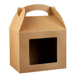 Boxes, Gable & Lunch, Bio Tek 10 x 7 x 8 Inch, Greaseproof Paper, Kraft, with Window,25 - 1 COUNT