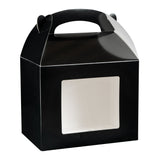 Boxes, Gable & Lunch, Bio Tek 10 x 7 x 8 Inch, Greaseproof Paper, Black, with Window,25 - 1 COUNT