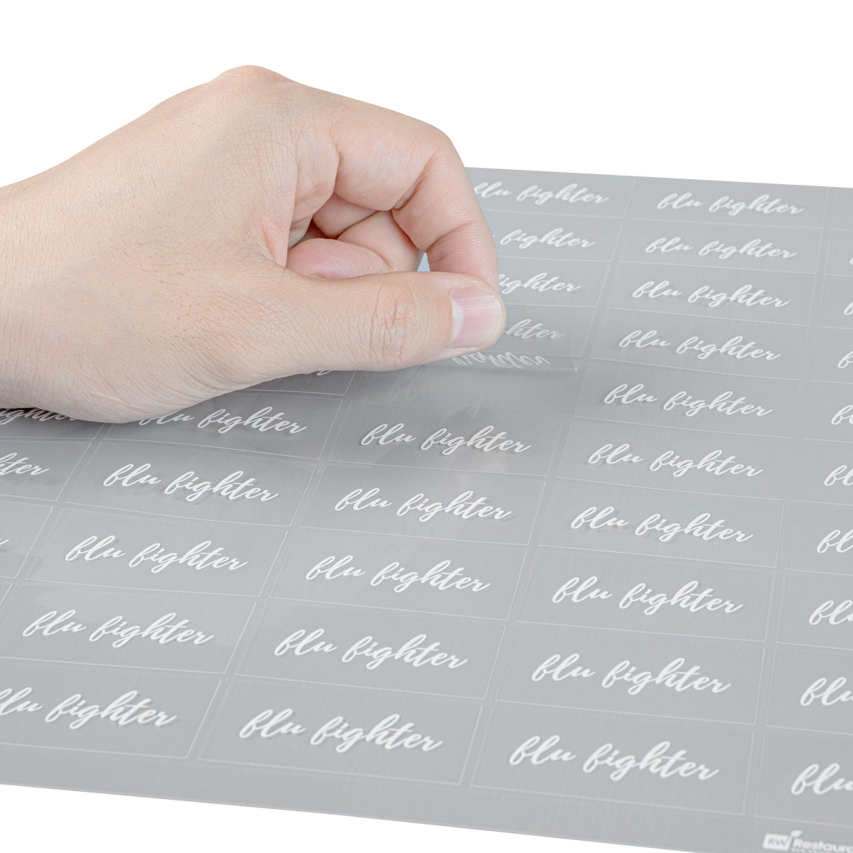 Labels, Water-Resistant, 2 x 1 Inch, Clear & White,1 - 100 COUNT