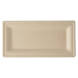 Plates, Pulp Safe 10 x 5 x 0.5 Inch, Sugarcane & Bagasse, Natural, Rectangular,100 - 1 COUNT