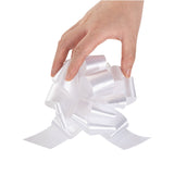 Bows, Pull, Gift Tek 5.50 Inch, Plastic, White Satin,100 - 10 COUNT