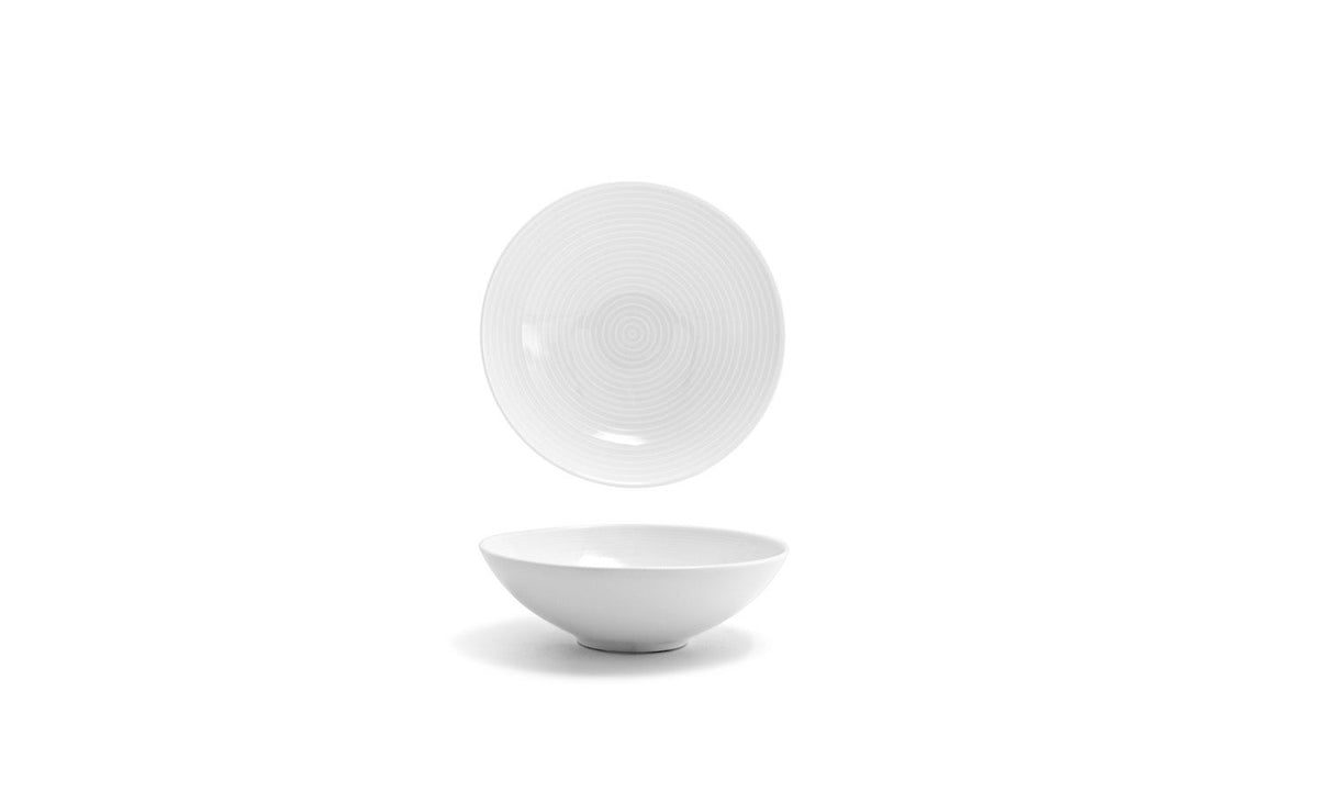 Bowls, Spiral, 6.5 Inch, Wide, White, 6.5 Linear Inch,12 - 1 COUNT