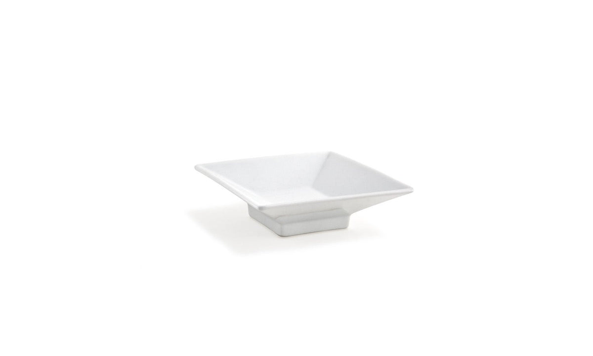 Dishes, Footed, Kyoto, 4 Ounce, White, Porcelain, 4.5 Inch, Square, 4.5 Linear Inch,6 - 1 EACH