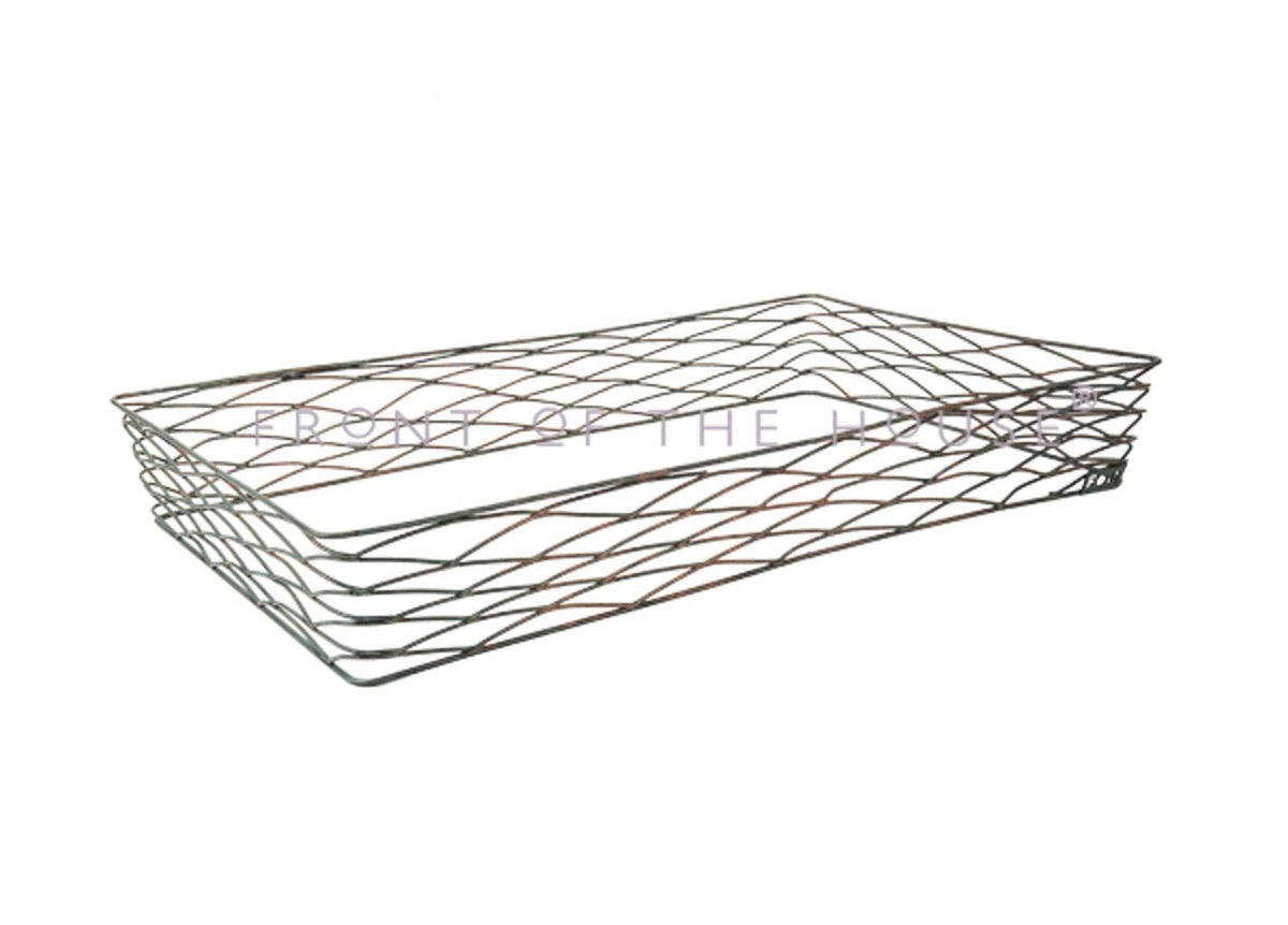 Baskets, Serving, Patina Housing, 19.75 x 12.75 x 3 Inch, Rectangle, Powder-Coated Iron,2 - 1 COUNT