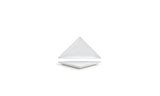 Plates, Triangular, 4 x 7.5 Inch, Mod, White, Porcelain,12 - 1 COUNT