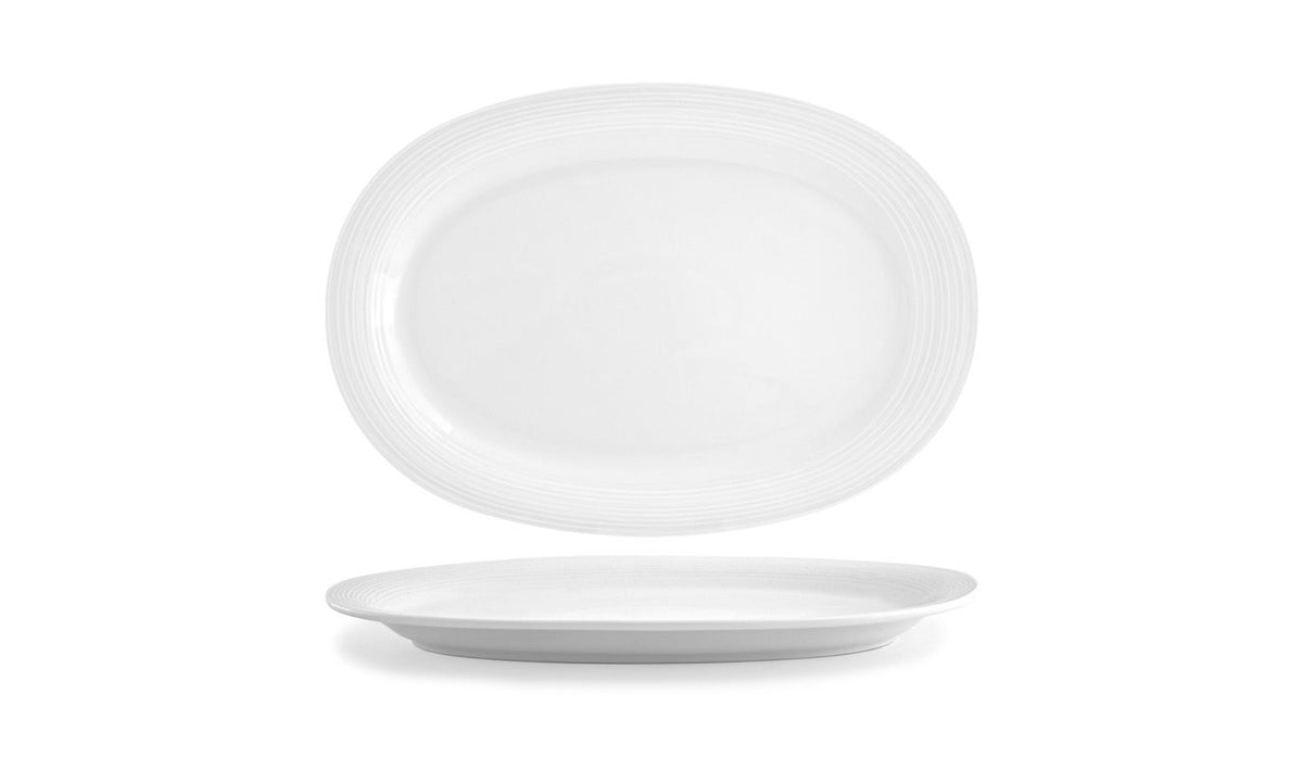 Plates, Spiral, 14 Inch, White, Oval, 14 Linear Inch,6 - 1 COUNT