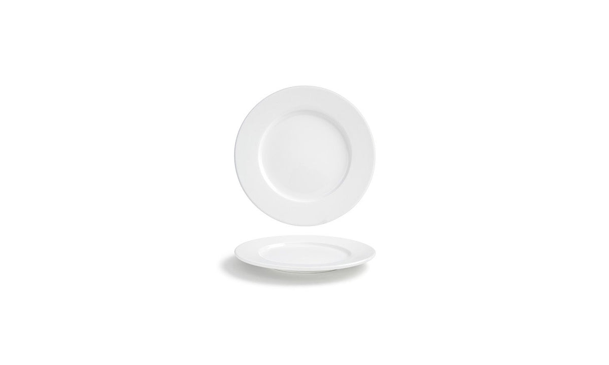 Plates, Monaco, 6.5 Inch, Wide Rim, White, 6.5 Linear Inch,12 - 1 COUNT