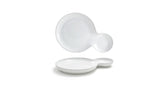 Plates, Bento Duo, 6.5 x 10 Inch, Harmony, White, Porcelain, 10 Linear Inch,6 - 1 COUNT