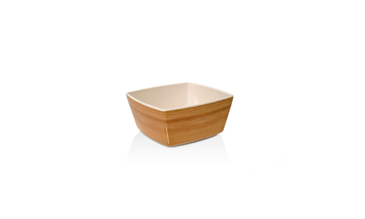 Bowls, Platewise Mod, 16 Ounce, 4.5 Inch, Wood Appearance, Square, 4.5 Linear Inch,12 - 1 COUNT