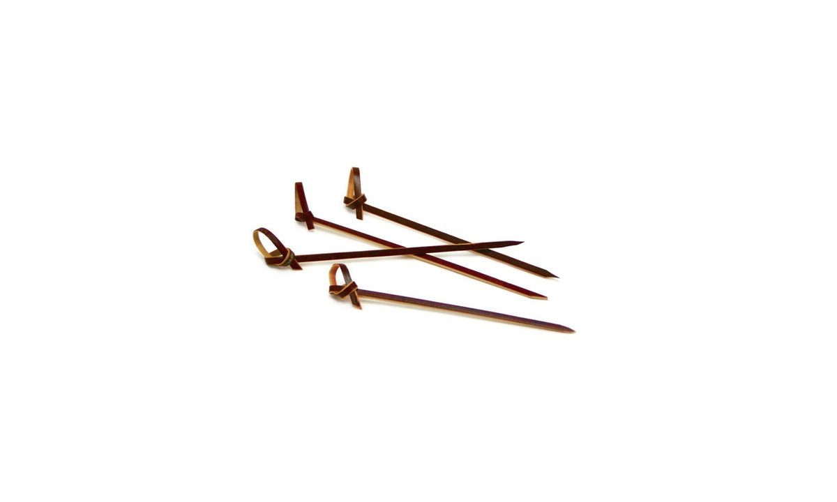 Picks, Knotted, 4.5 Inch, Bamboo, Sepia,12 - 1 EACH