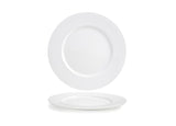 Plates, Monaco, 12.5 Inch, Porcelain, Round, Wide Rim,6 - 1 COUNT