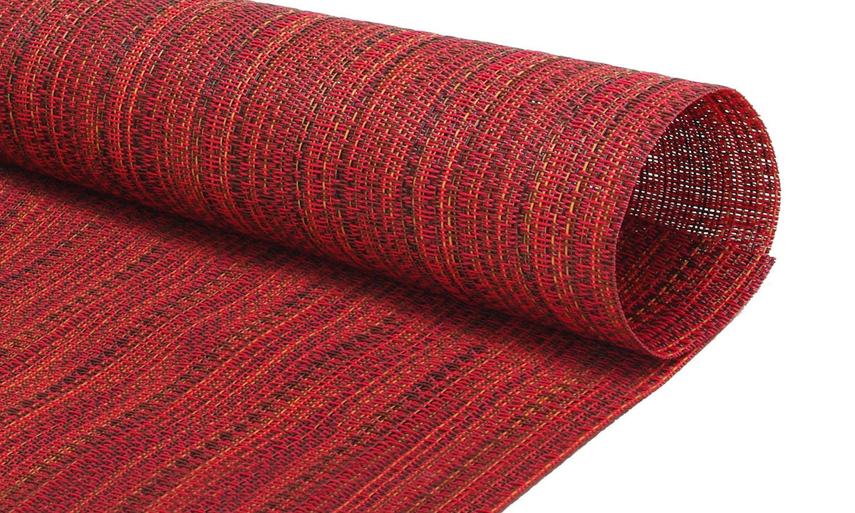 Placemats, Urban, 16 x 12 Inch, Red, Vinyl,12 - 1 EACH