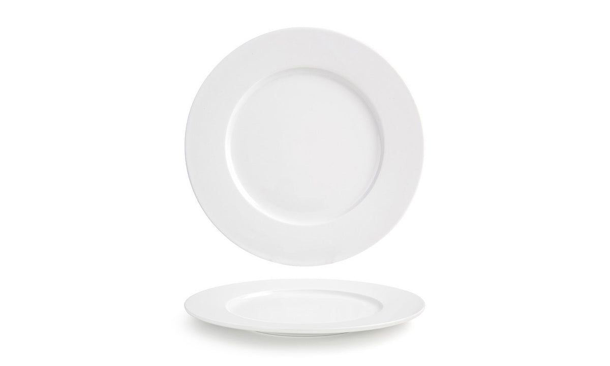 Plates, Monaco, 11 Inch, Wide Rim, White, 11 Linear Inch,6 - 1 COUNT