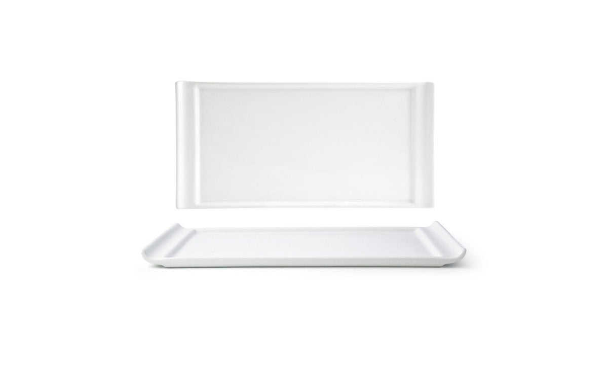 Plates, Nouvelle, 13 x 6.5 Inch, White, Rectangular,6 - 1 COUNT
