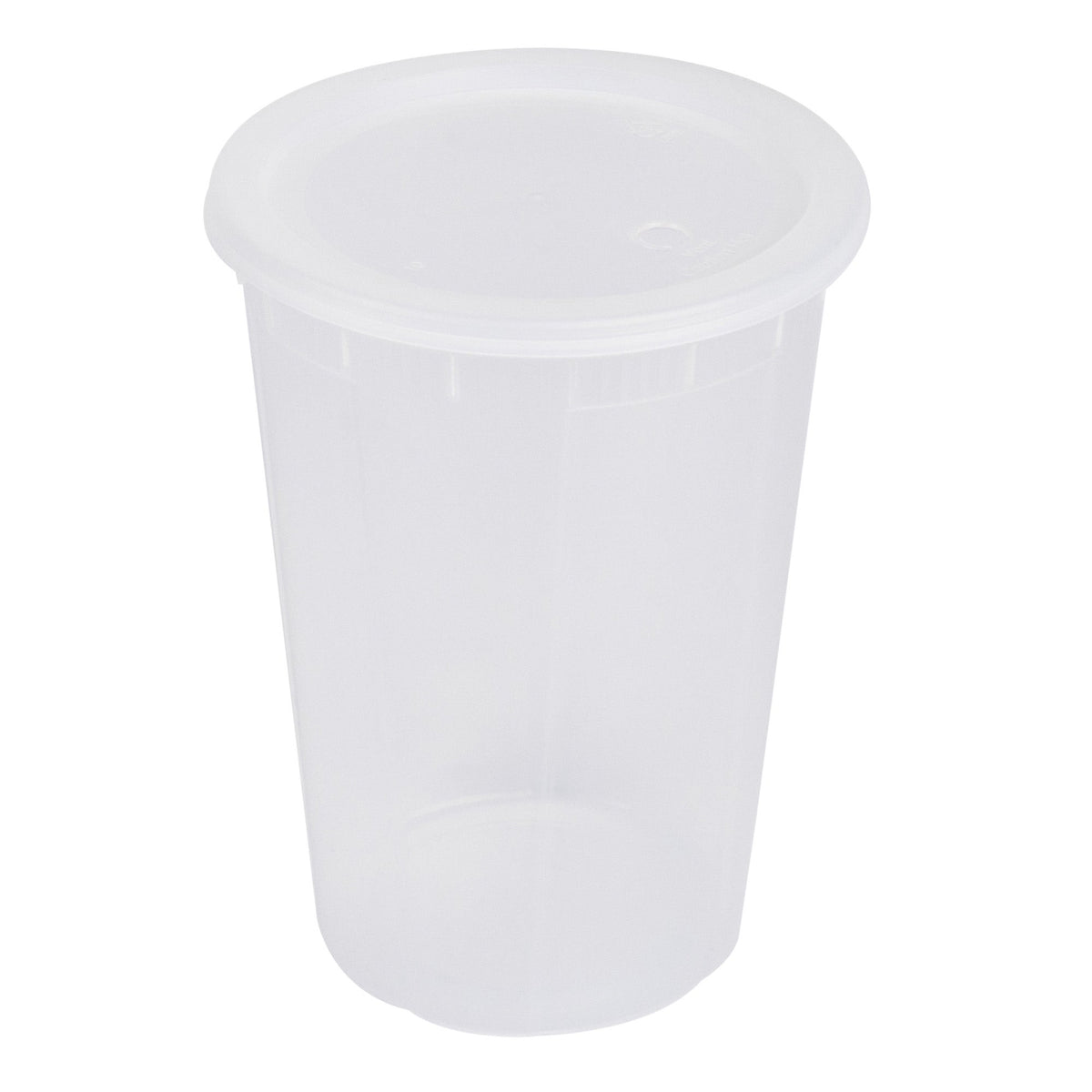 Containers, Soup, Asporto 48 Ounce, Microwavable Plastic, Clear, 5 x 5 x 7 Inch, Round, includes Lid,2 - 50 COUNT