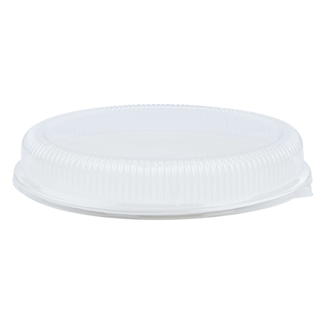 Lids, Dome, Oval, Plastic Ripple, Clear, for Bagasse Large Plate,100 - 1 COUNT