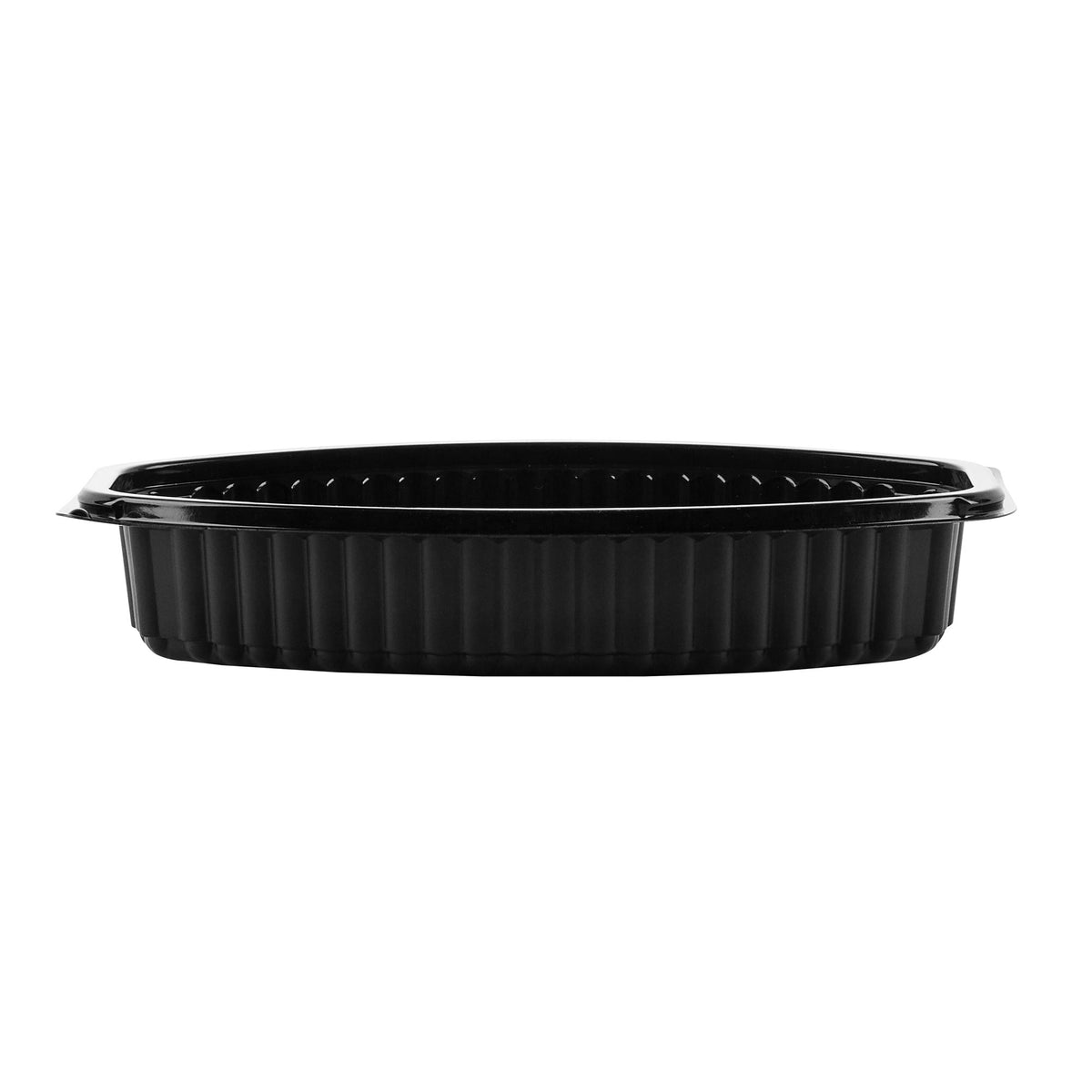Containers, Food, RW Base 16 Ounce, Microwavable Plastic, Black, 8 x 5.50 x 2.25 Inch, Oval, Includes Clear Lid,2 - 50 COUNT