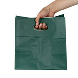 Bags, Take-Out, Bag Tek 11 x 7 x 11 Inch, Paper, Forest Green, Rectangular, with Handles,100 - 1 COUNT