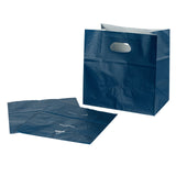Bags, Take-Out, Bag Tek 11 x 7 x 11 Inch, Paper, Midnight Blue, Rectangular, with Handles,100 - 1 COUNT