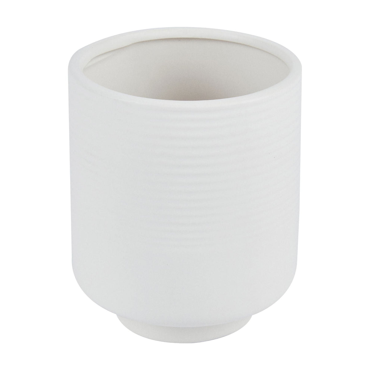 Vase, Table Art, 4.50 x 4.50 x 5 Inch, Ceramic, White, Tea Cup Shape,1 - 1 EACH