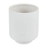 Vase, Table Art, 4.50 x 4.50 x 5 Inch, Ceramic, White, Tea Cup Shape,1 - 1 EACH