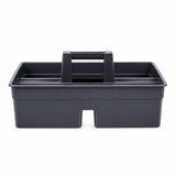 Caddy, Cleaning, 16 x 10.5 x 7 Inch, 3-Compartment, Black, Plastic, with Handle,1 - 1 EACH