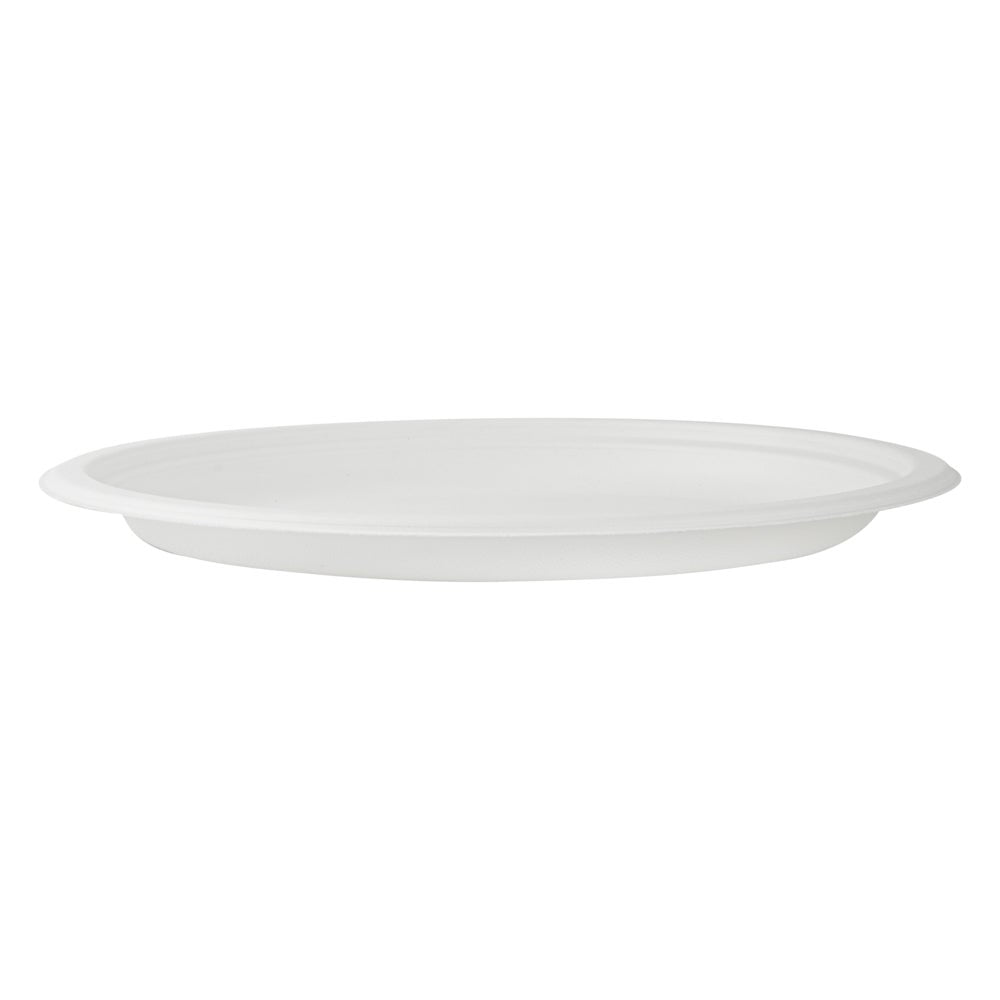 Plates, Pulp Safe 10.25 x 10.25 x 0.75 Inch, Sugarcane & Bagasse, White, Round,100 - 1 COUNT