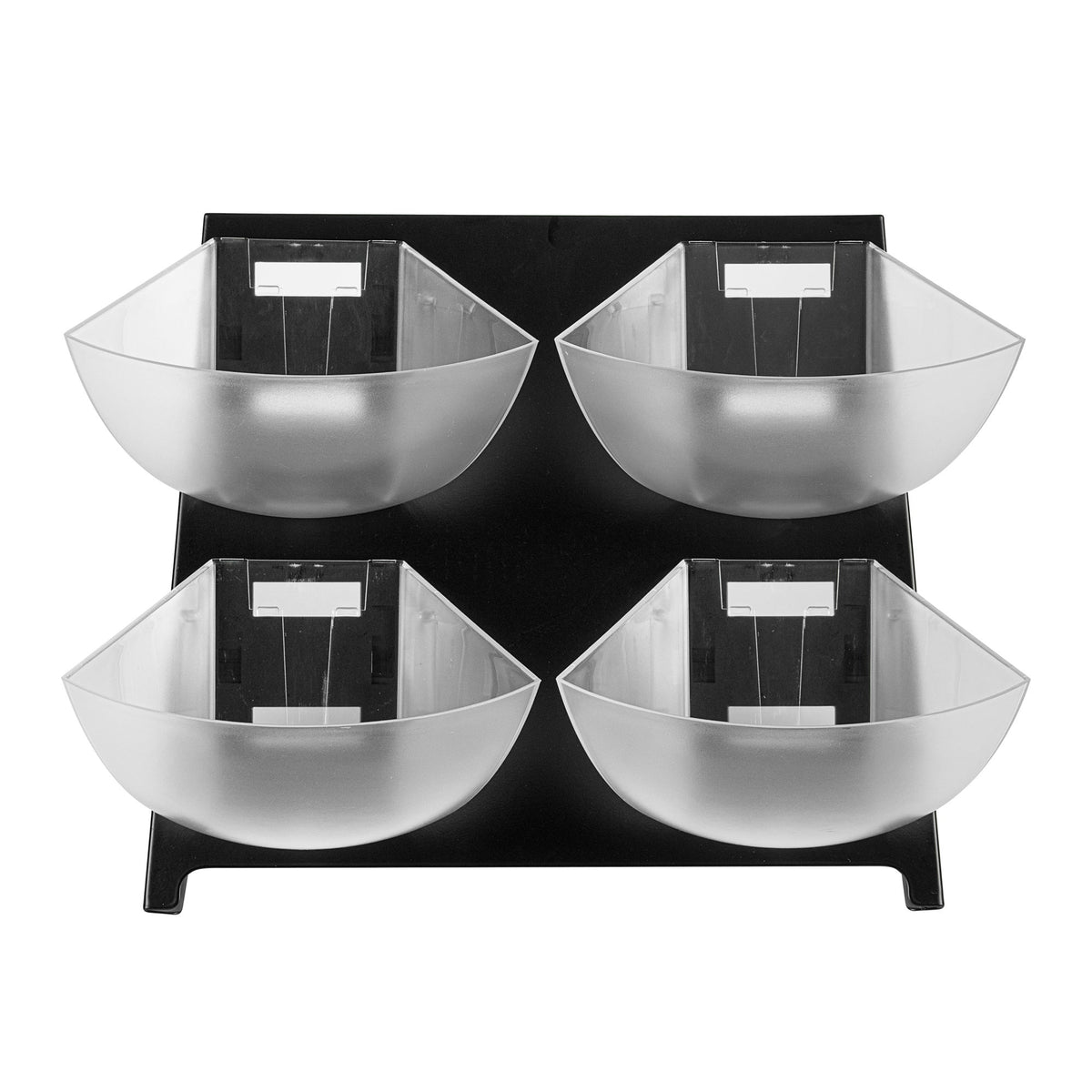 Holder, Condiment, Met Lux 15.5 x 13.5 x 14.5 Inch, Black, Stainless Steel, with 4 Clear Bins,1 - 1 EACH