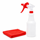 Spray Bottle, 25 Ounce, Red, Plastic, with Adjustable Nozzle,1 - 1 EACH