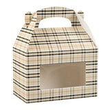 Boxes, Gable & Lunch, Bio Tek 8.50 x 4.75 x 5.50 Inch, Paper, Plaid, with Window,25 - 1 COUNT