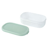 Containers, Buddha Box Snack & Sauce, Bento Tek 3 Ounce, Plastic, White, 3.75 x 2.25 x 1.25 Inch, with Green Lid,4 - 1 COUNT