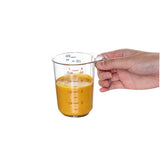 Cups, Measuring, RW Base, 1 Cup, Plastic, Clear, 3.75 x 3 x 3.75 Inch,10 - 1 COUNT