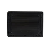 Trays, Take-Out Sushi, Roku 10 x 7.25 x 1.75 Inch, Plastic, Black, Rectangular, includes Clear Lid,100 - 2 PIECE