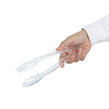 Tongs, Scalloped, Cater Tek Heavy-Duty, 9 Inch, Plastic, Clear,10 - 10 COUNT
