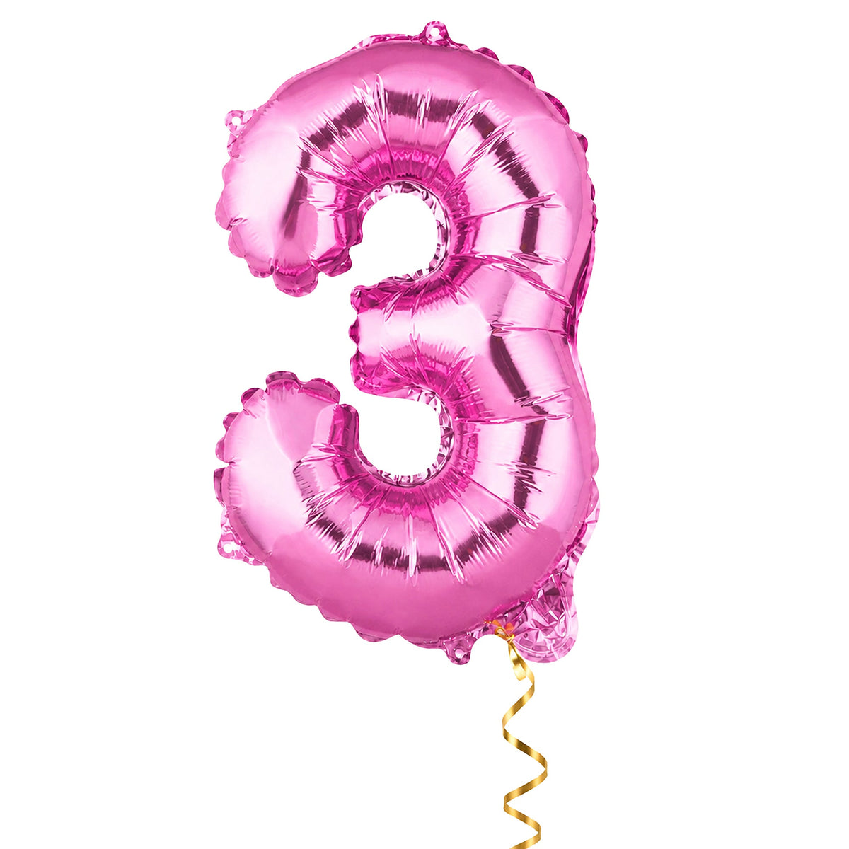 Balloon, Mylar, Balloonify 16 Inch, Number 3, Pink,1 - 1 EACH