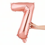 Balloon, Mylar, Balloonify 16 Inch, Number 7, Rose Gold,1 - 1 EACH