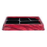 Boxes, 5-Compartment, Bento Tek 18 Ounce, Plastic, Red & Black, 9.25 x 7.75 x 1.25 Inch, Rectangular,50 - 1 EACH
