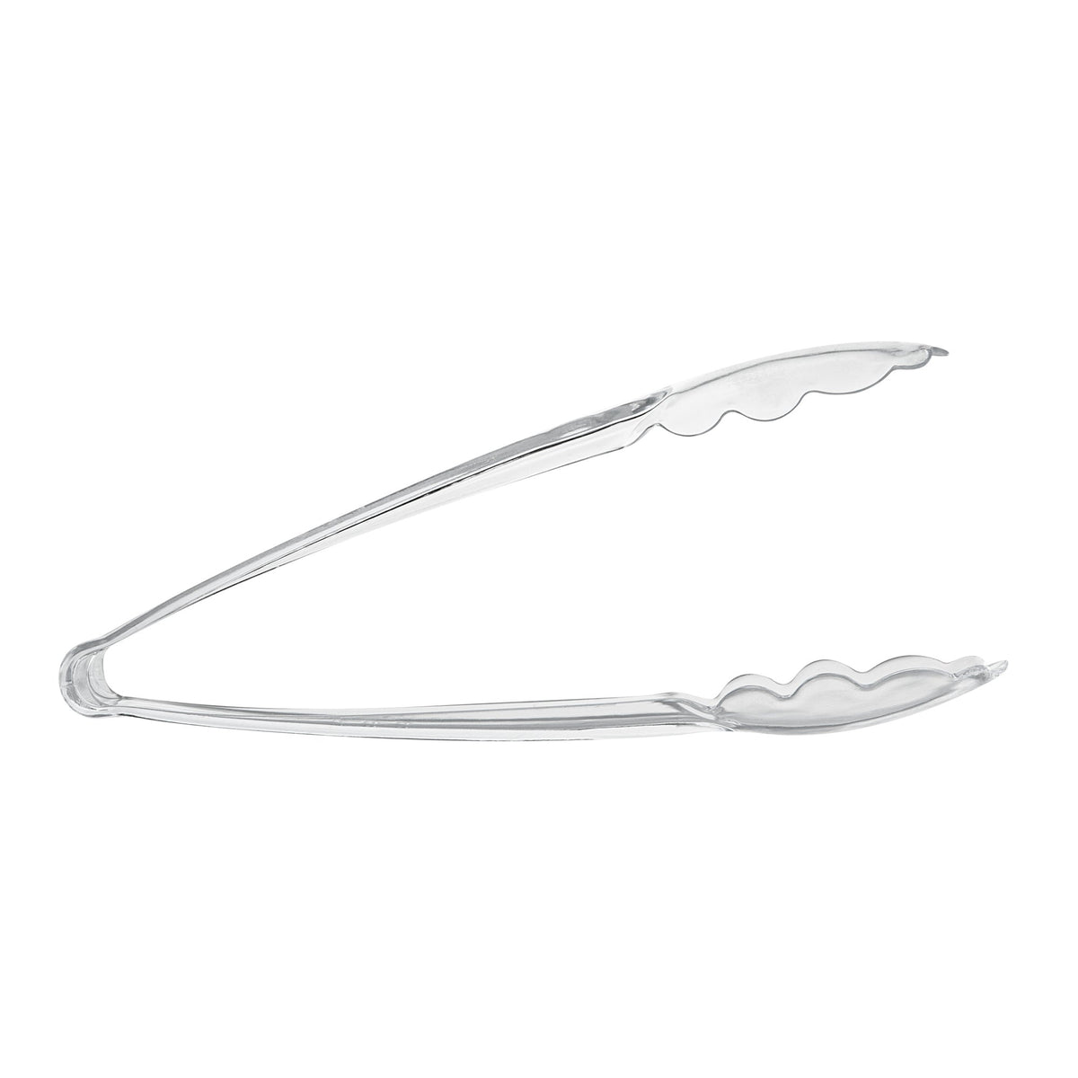 Tongs, Scalloped, Cater Tek Heavy-Duty, 9 Inch, Plastic, Clear,10 - 1 EACH