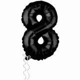 Balloon, Mylar, Balloonify 16 Inch, Number 8, Black,1 - 1 EACH