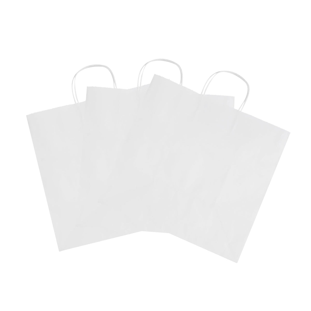 Bags, Retail, Saving Nature 14.25 x 8.25 x 13.25 In, Paper, White, with Handles,100 - 1 COUNT