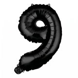 Balloon, Mylar, Balloonify 16 Inch, Number 9, Black,1 - 1 EACH