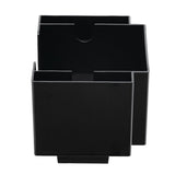 Caddies, Condiment, Bar Lux, 3 Compartment, Black Plastic, 8 x 5.5 x 5.75 Inch,10 - 1 COUNT