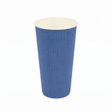 Cups, Hot, 20 Ounce, Paper, Midnight Blue, Ripple Wall,1 - 250 COUNT