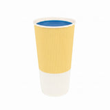 Cups, Hot, 20 Ounce, Paper, Light Yellow, Ripple Wall,1 - 250 COUNT