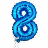 Balloon, Mylar, Balloonify 16 Inch, Number 8, Blue,1 - 1 EACH