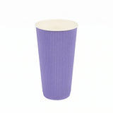 Cups, Hot, 20 Ounce, Paper, Royal Purple, Ripple Wall,1 - 250 COUNT