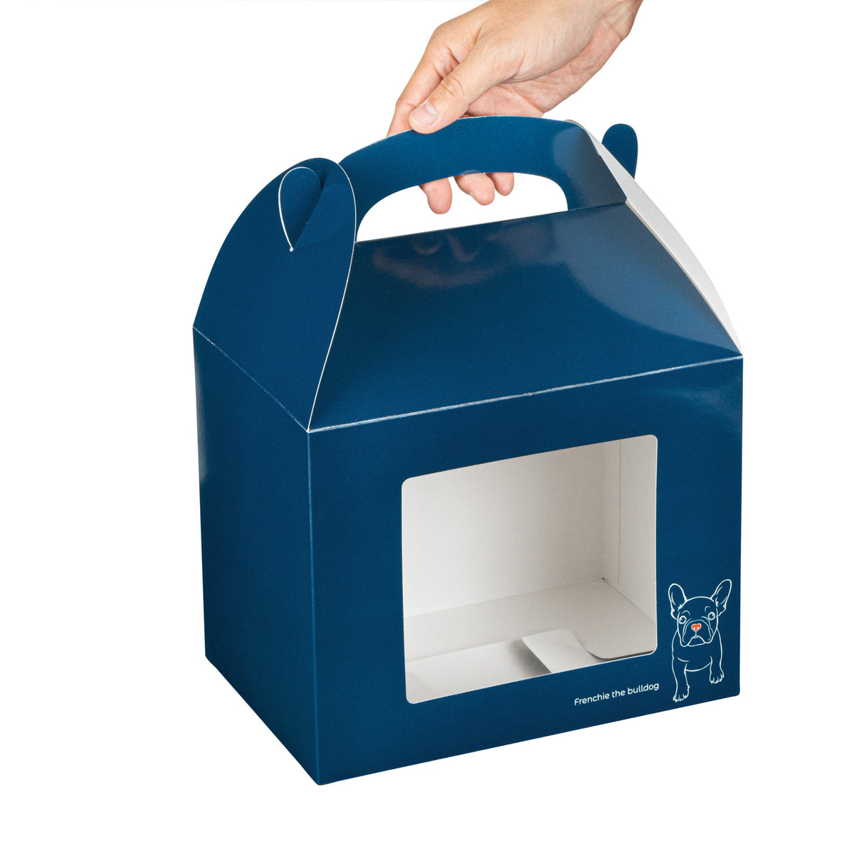Boxes, Gable & Lunch, Bio Tek 10 x 7 x 8 Inch, Paper, Frenchie, with Window,4 - 25 COUNT