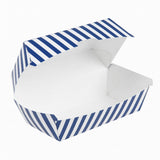 Containers, Hot Dog & Sandwich, Bio Tek 6.75 x 3.50 x 3.50 Inch, Paper, Blue & White Stripe,100 - 1 COUNT