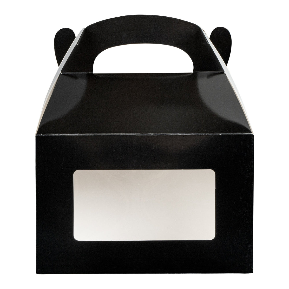 Boxes, Gable & Lunch, Bio Tek 8.50 x 4.75 x 5.50 Inch, Greaseproof Paper, Black, with Window,4 - 25 COUNT